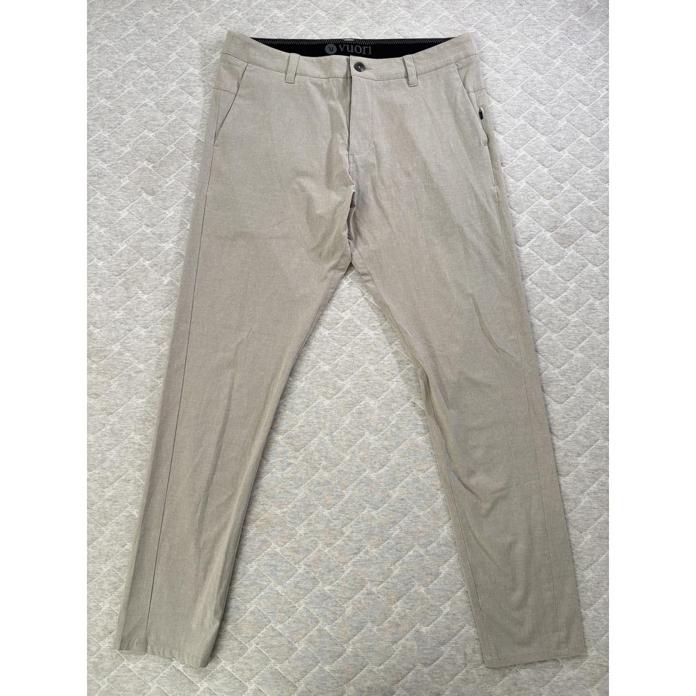 Vuori Pants Mens 33x31 Beige Tapered Stretch Travel Golf Lightweight Performance